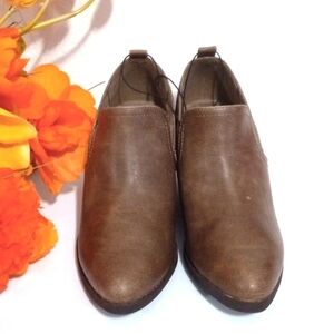 JELLYPOP BLOCK HEEL ANKLE BOOTS - Brown - Slip On -  Size 7 NWT
